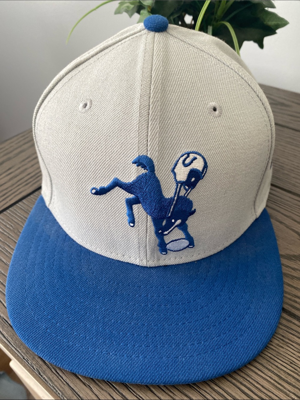 Indianapolis Colts Two-Tone Baseball Cap with Blue Embroidered Logo